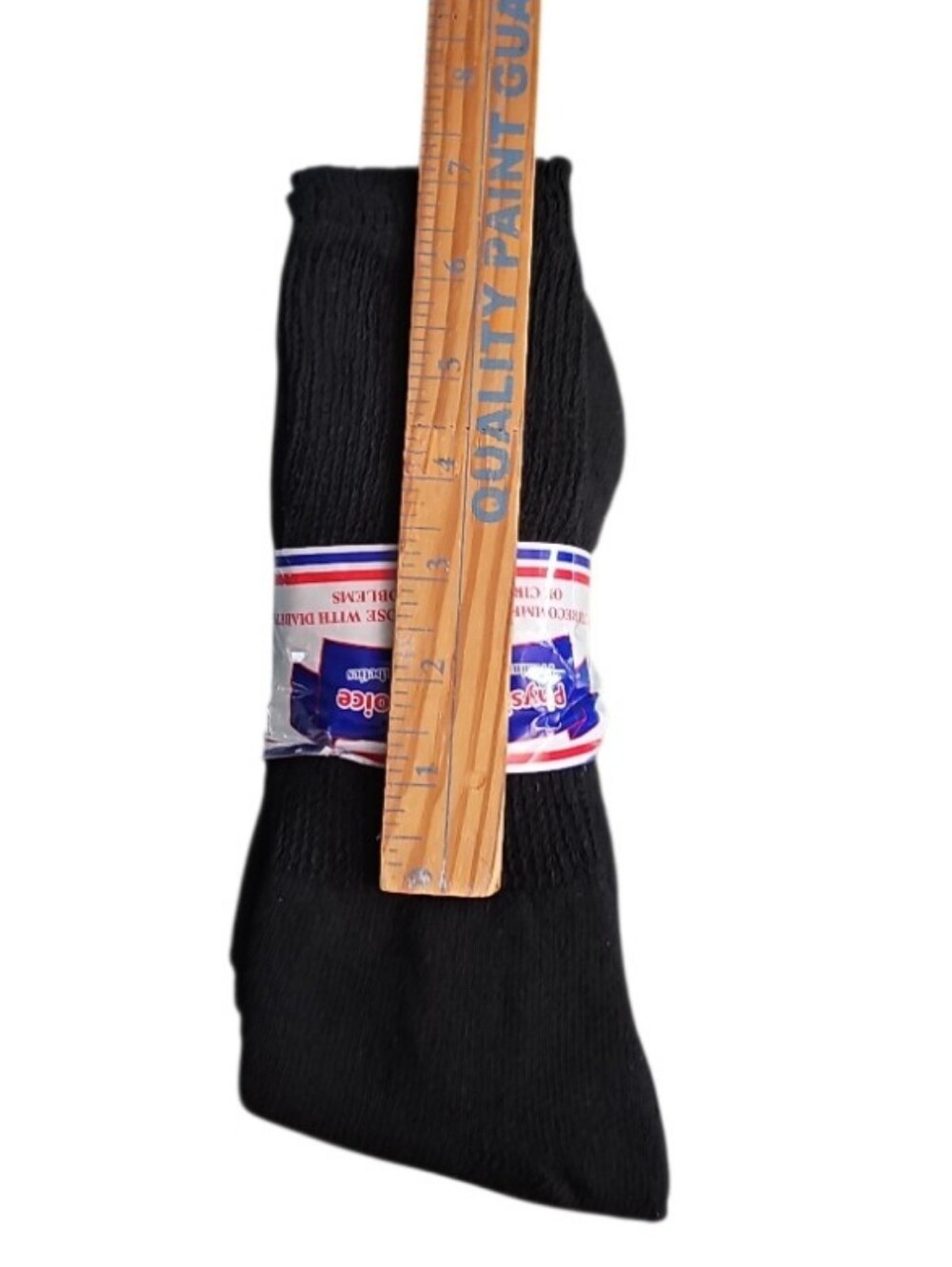 Physicians Choice Diabetic Crew Socks 3 Pair Black 13-15 Cotton USA Made NOS - Picture 11 of 12
